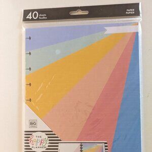 NWT Happy Planner 40 pgs 'Everyday' Classic Rainbow Sheet Filler Paper Pack NEW